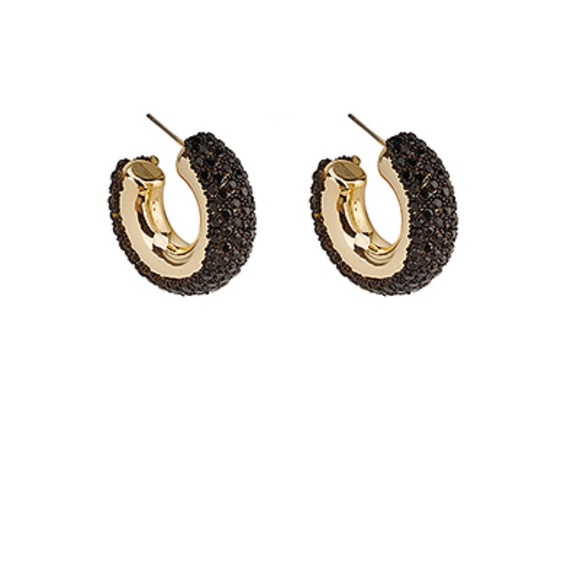 Pave Crystal Hoops - Picture 6 of 6